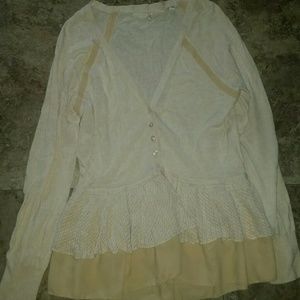 Anthropologie knitted and knotted m lace cardigan